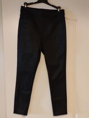 Express Coated High-Waisted Black Skinny Jeans